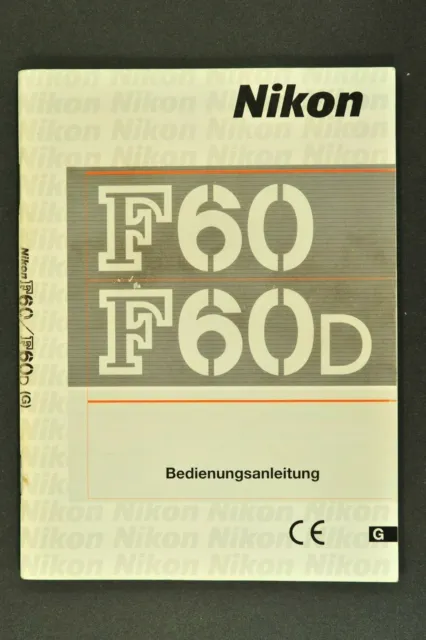 Nikon F 60, F 60D manuale d'uso in tedesco