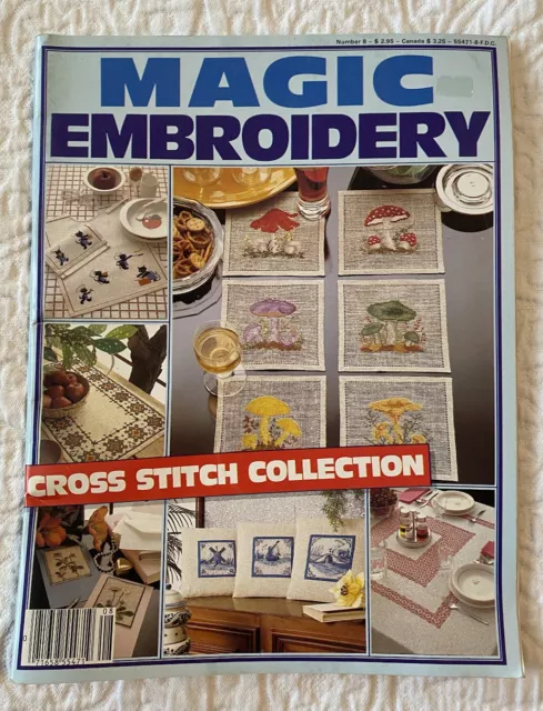 Folleto de colección 1983 BORDADO MÁGICO punto de cruz colección 32 patrones