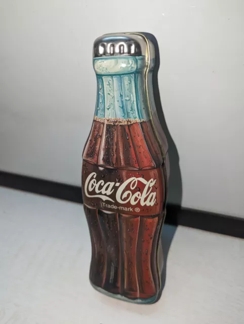 Vintage Antique Coca-Cola Tin Box Coke Contour Bottle Caramel Popcorn 10" 1996 2