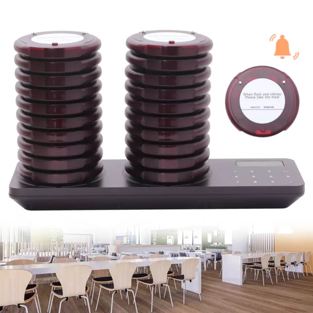 Retekess Restaurant Pager 20 Coaster Buzzer Receiver Paging Wasserdichtes System