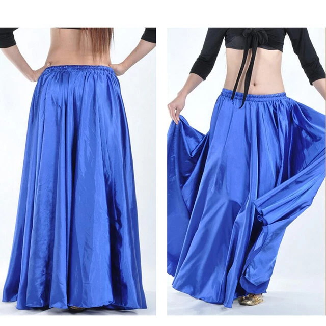 Costumes De Danse Du Ventre 360 ​​complet Cercle Satin Jupe Longue Swing