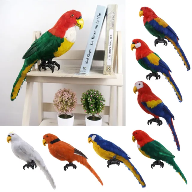 Vivid Parrot Ornament Birds Imitation Animal Outdoor Garden Lawn Tree Decor