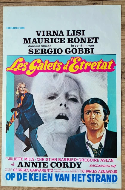 belgian poster LES GALETS D'ETRETAT, MAURICE RONET, VIRNA LISI, ANNIE CORDY