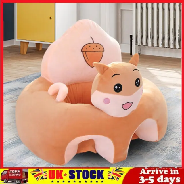 Cartoon Baby Arm Chair Antiskid No Filler for Children Gift (Squirrel)