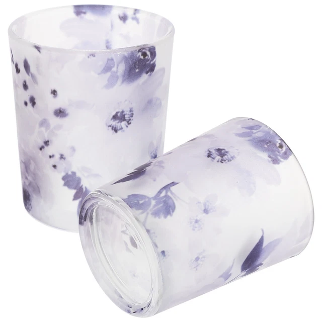 2 PIEZAS Soporte para velas de escritorio Portavelas de vidrio para fiesta