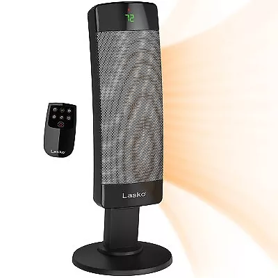 Lasko Ceramic Pedestal Tower Indoor Heater Black 1500W CS27600