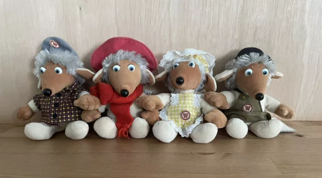 VINTAGE 1998 The Wombles 5” Plush Bundle Orinoco Bungo Tobermory Madame Cholet