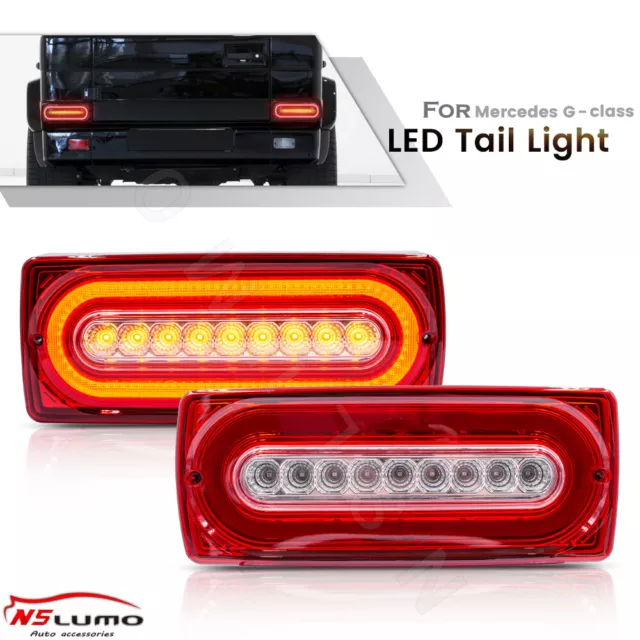 Red Lens LED Tail Brake Turn Signal Lamp For 1990-18 Mercedes W463 G500 G55 G550