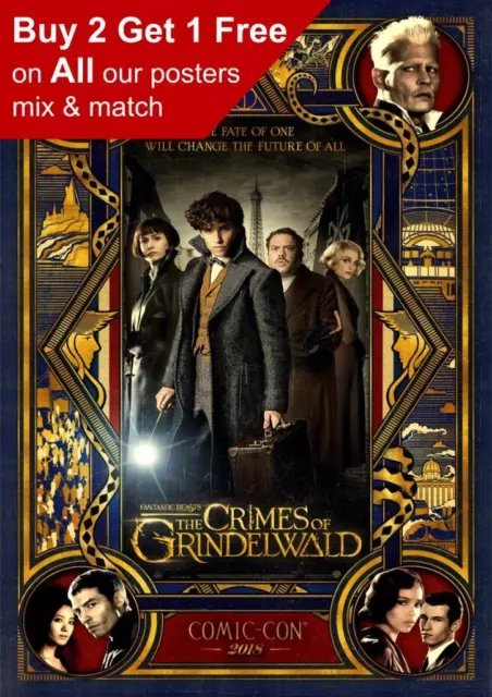 Fantastic Beasts Crimes Of Grindelwald Comic Con Poster A5 A4 A3 A2 A1