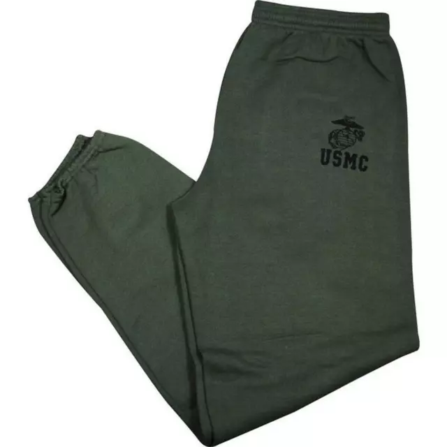 Marine Corps Issue Sweats- USMC Green PT Sweatpants- Military Issue- Made in USA