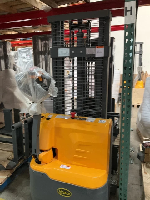 APOLLOLIFT Used 2200lb Full Electric Power Stacker 98" Lift 24V/105A GEL Battery