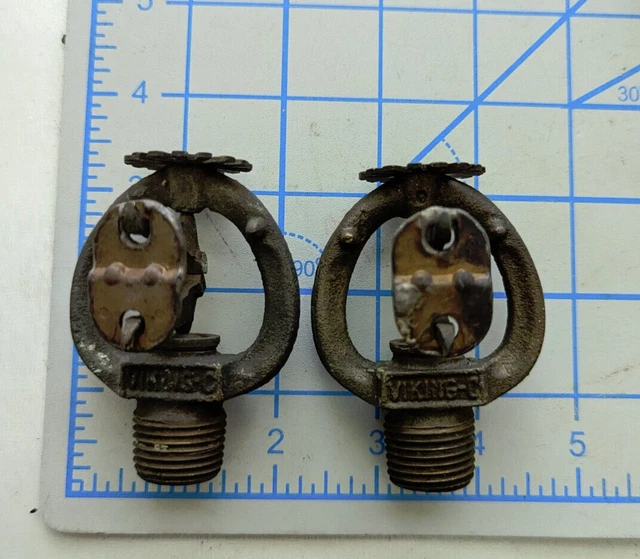Vintage Viking C Brass Fire Sprinkler Head 160F, Lot Of 2