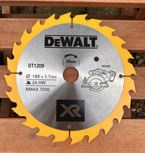 Dewalt DT1209 165 mm x 20 mm lama per motosega circolare 24 T TCT