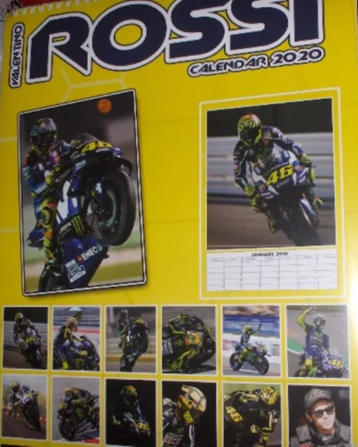 Valentino Rossi  Kalender 2020 Motorrad Rennen  A3, Neu,OVP