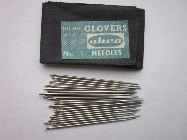 25xGLOVERS Agujas para coser a mano de cuero estilo libre con punta...