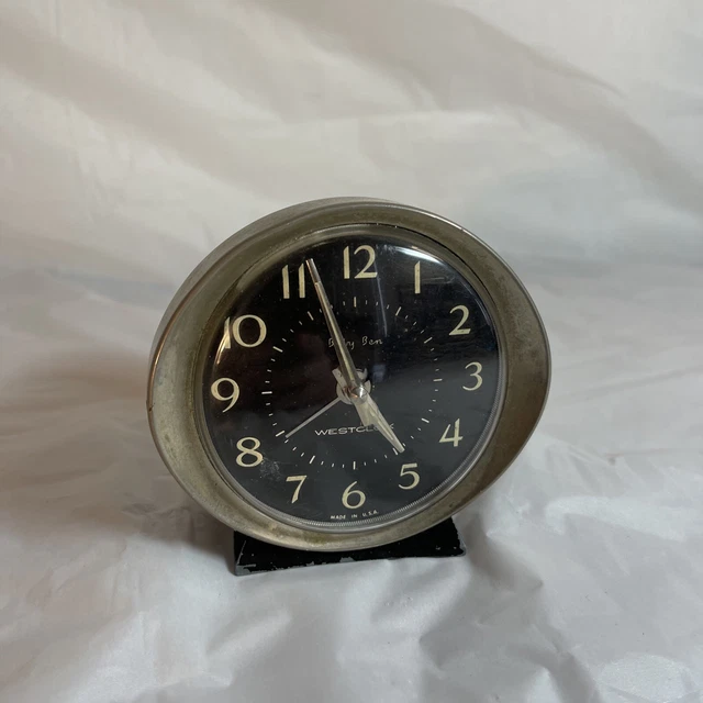 WESTCLOX Baby Ben 53632 Series 2 Alarm Clock Black Nickel Trim Luminous