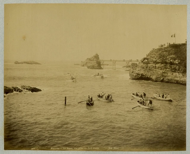 Tirage Albuminé Ancien Biarritz - F. Berillon, France - Vers 1891 - Photo Vintage