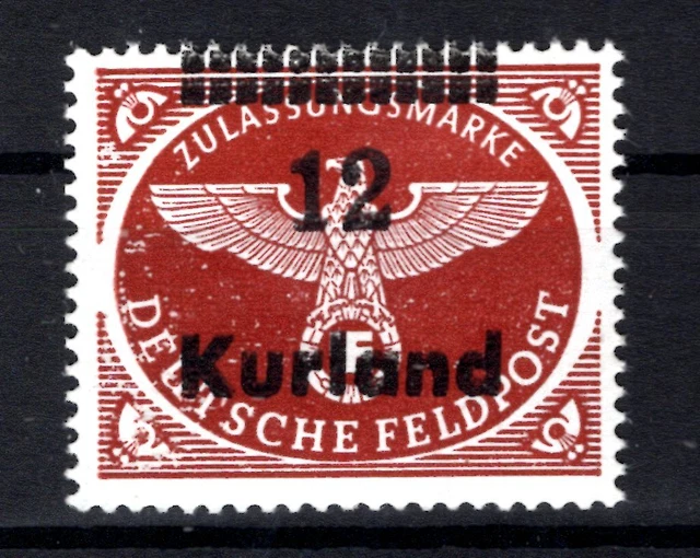 Kurland 4Ax waagerechte Riffelung ** POSTFRISCH 150EUR (L7254