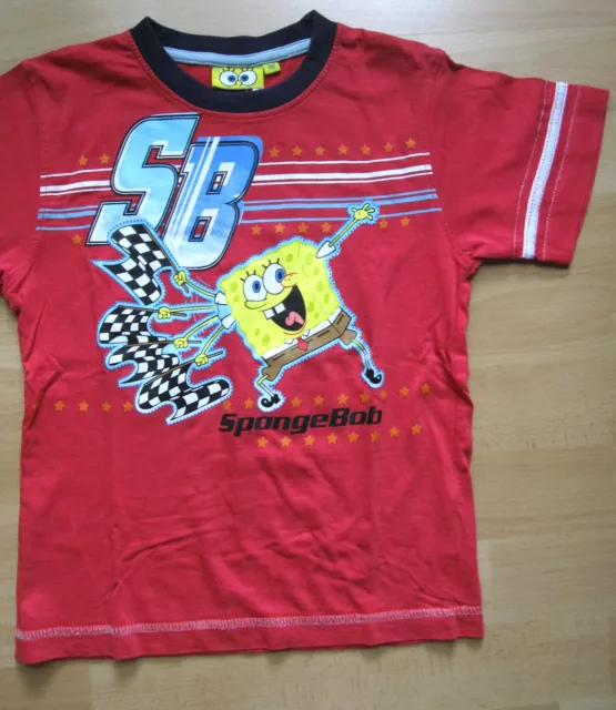 T-Shirt Gr. 110, Sponge Bob rot, auch für Mädchen