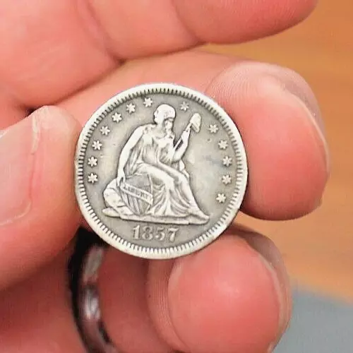 1857-O Liberty Seated Silver Quarter VG