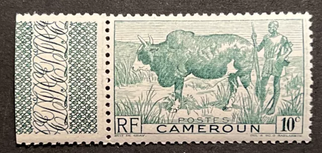 Travelstamps: Cameroun Cameroon Stamp Scott #304 1946 10c Zebu and Herder MNH OG