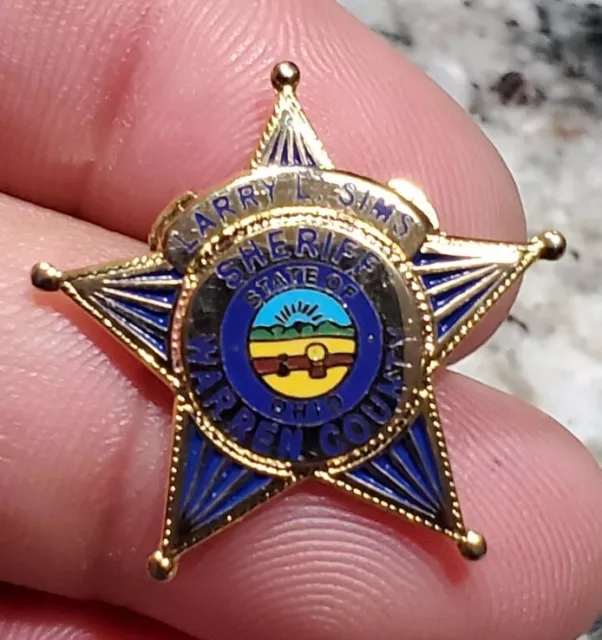 Vintage Obsolete Warren County Ohio Sheriff Pin