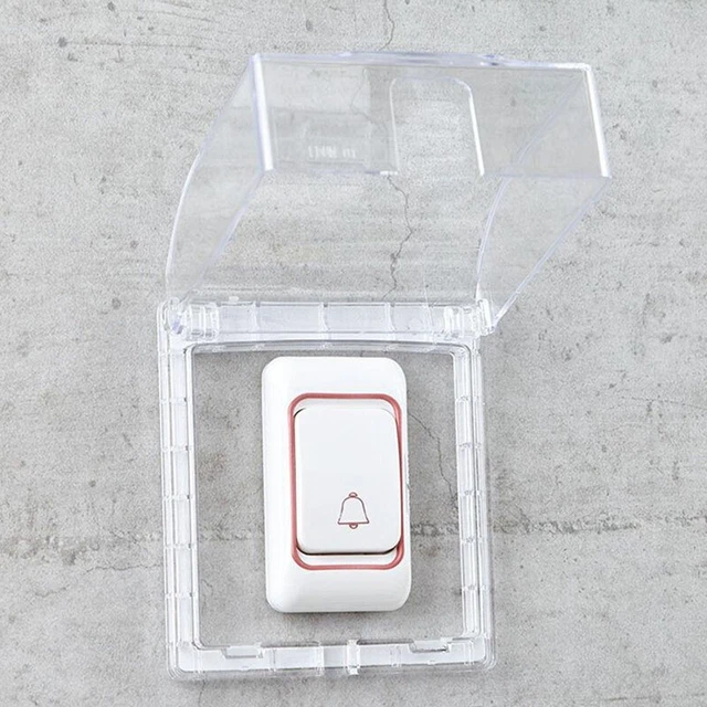 Timbre de puerta transparente cubierta impermeable Splash Box