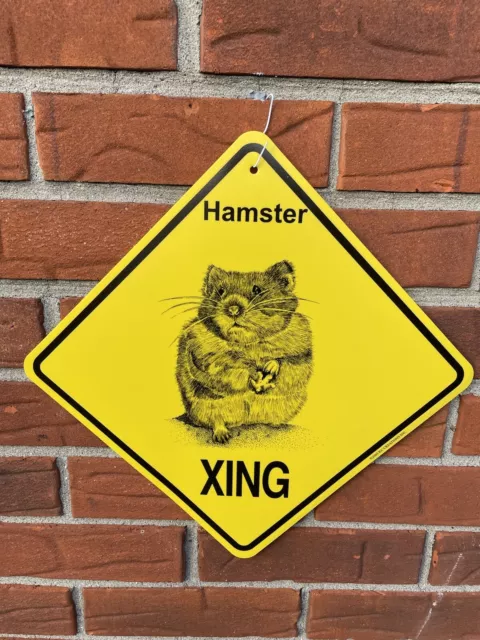 Hamster Crossing Sign: 'Hamster XING'. NEW!! KC creations Rodent Animals