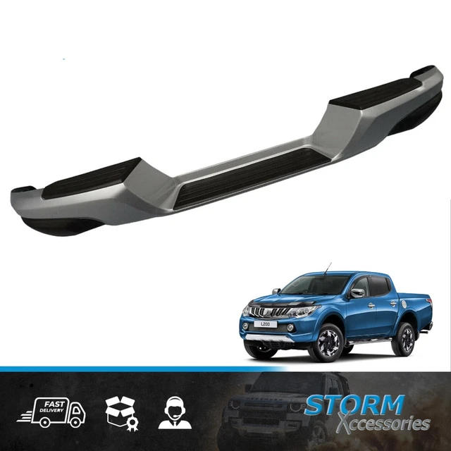 HEAVY DUTY REPLACEMENT Rear Bumper In Grey For Mitsubishi L200 Series 5 ...
