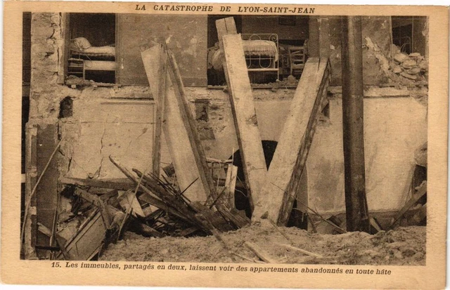 Carte Postale Ancienne 69 - Catastrophe De Lyon Saint-Jean, Immeubles Disparus