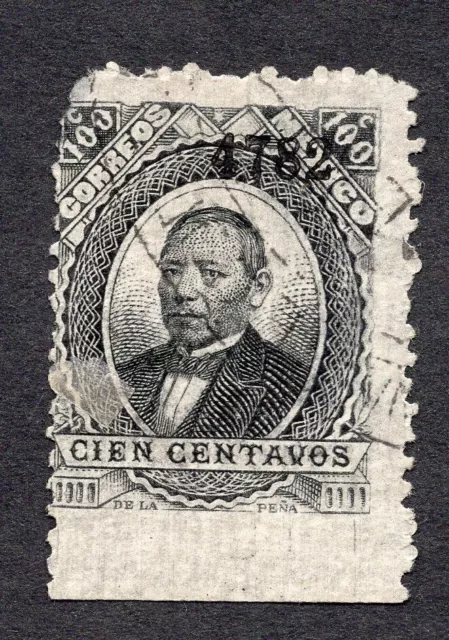 Stamp Lot Of Mexico, Scott #130 ($75) Rounded Corner, No Perfs At Bottom