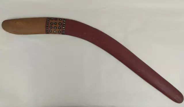 Large Australian Aboriginal Boomerang Native Hand Painted Ceremonial Artefact