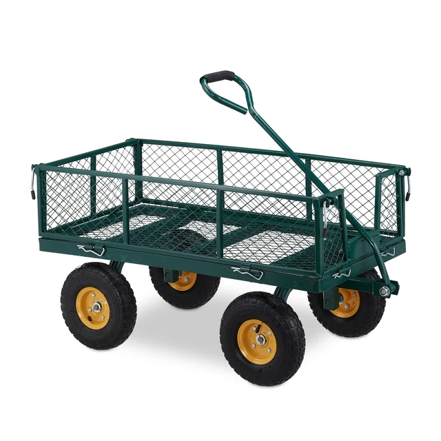 Carrello Ribaltabile Fuxtec KW2175 - Carico 300 Kg - Ruote Pneumatiche - Per Giardino E Cantieri - Foto 5