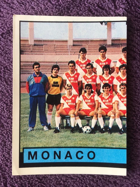 Ancienne Image De Foot Panini 88 1988 Maillot As Monaco Wenger Rohr Dib