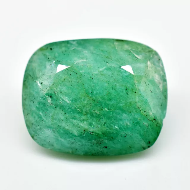 13.45 Cts Natural Zambian Green Emerald Cushion Cut Certified Gemstone