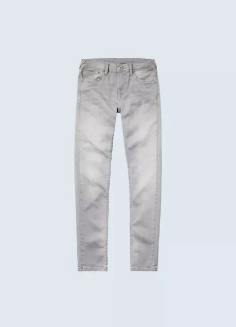 Pepe Jean Boy's Finly Skinny Fit Low Waist Jeans - Grey Denim