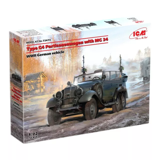 ICM 72473 model kit 1:72 Type G4 Partisanenwagen with MG 34, WWII German vehicle