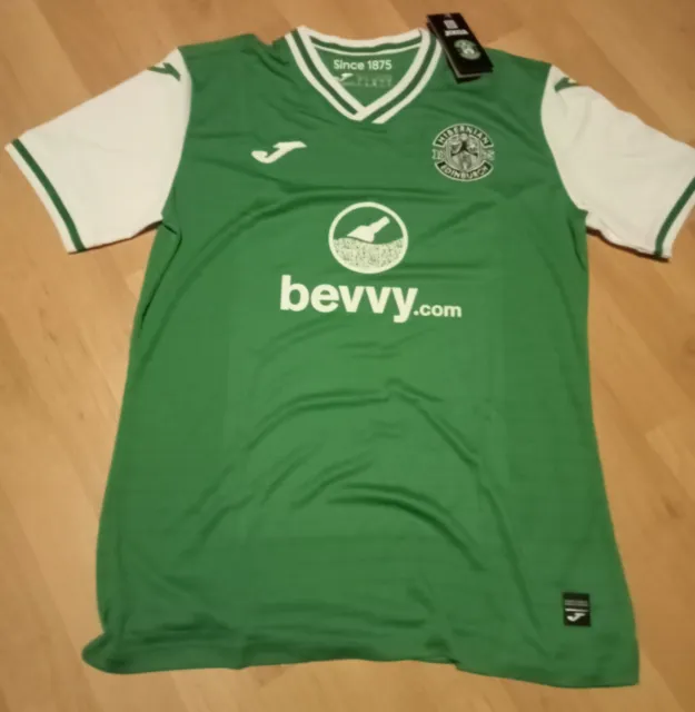 Hibernian FC 23/24 Home Jersey (New with Tags) Hibs Hibees Size: Large