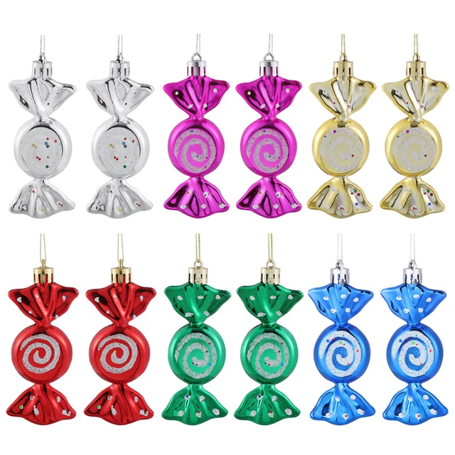 18 stücke Bunte Weihnachtsdekor Candy Requisiten Hängen Anhänger Ornament 2