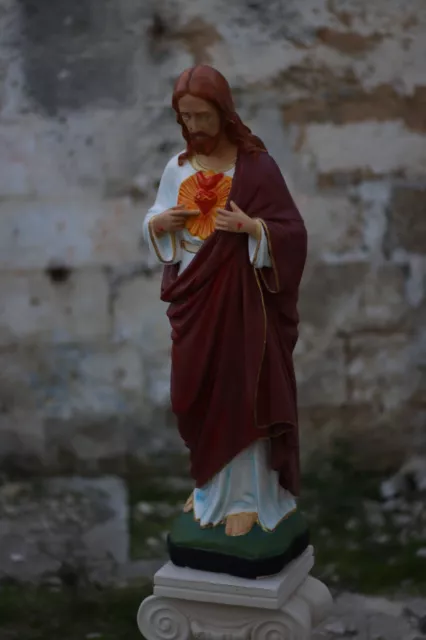 Statua Sacro Cuore di Gesu in Cemento 83cm