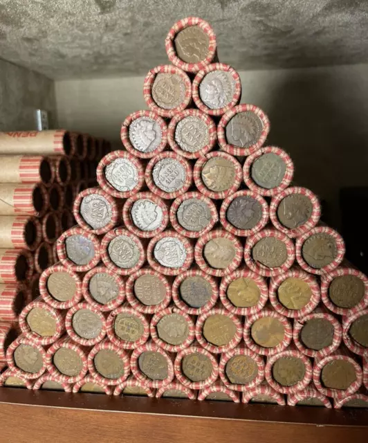 Wheat Penny Shotgun Roll! 1909-1958 50 Coins Steel P,D,S! *SEALED*