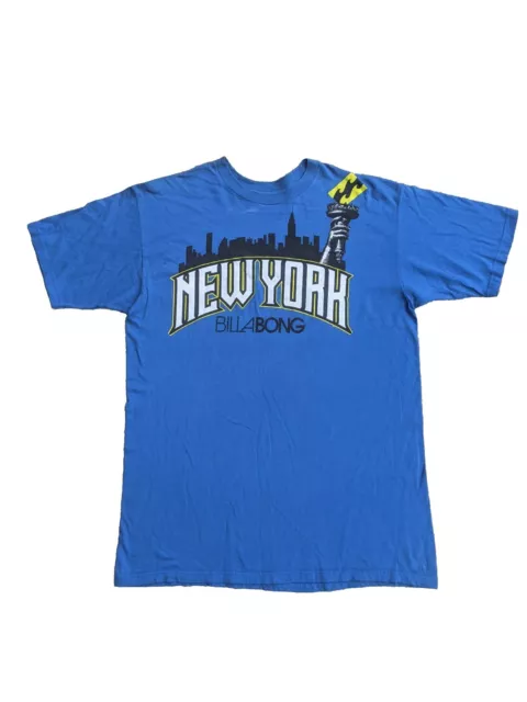 Billabong New York T Shirt Size Large L Men’s Surf Surfwear Blue