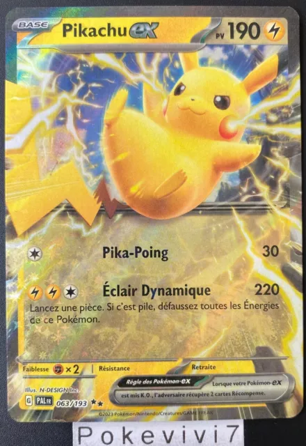 Pokemon Card PIKACHU 063/193 EX EV2 Scarlet & Purple PAL FR NEW
