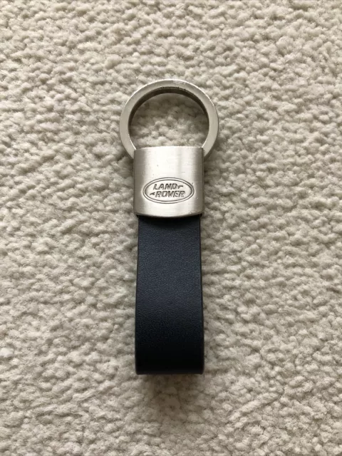 Genuine Land Rover keyring - Navy Leather Loop