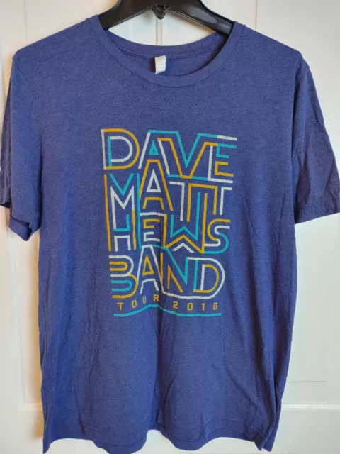 Dave Matthews Band Tour 2016 DMB Summer Tour Tshirt Tee Size L Blue Shirt