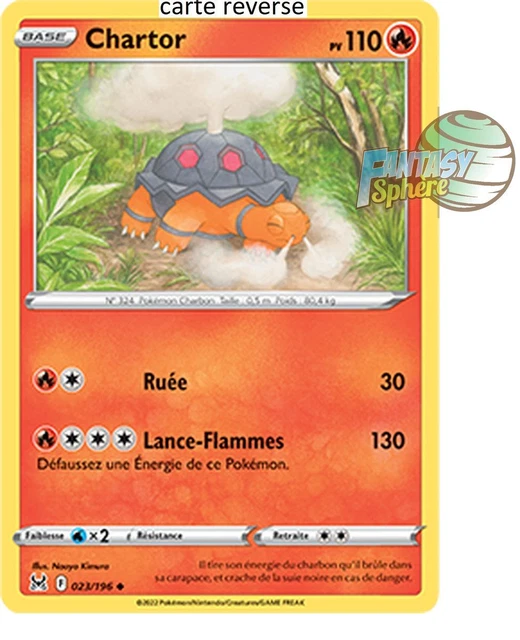 Chartor POKEMON 23/196_R CHARTOR Reverse EB11 Epee et Bouclier 11 Origine ...