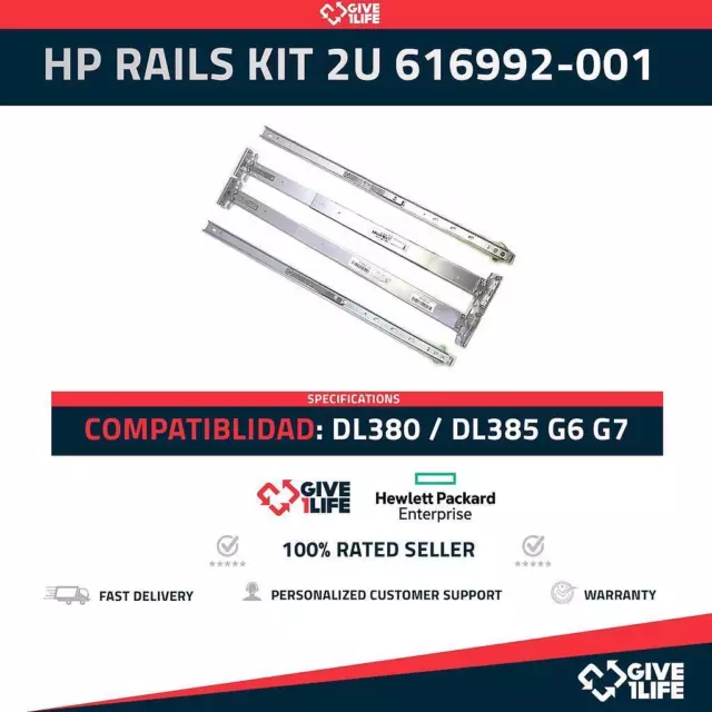 Hp Dl380 G6 G7 – Dl385 G6 G7 – 2U-Schienen-Kit Pn: 616992-001