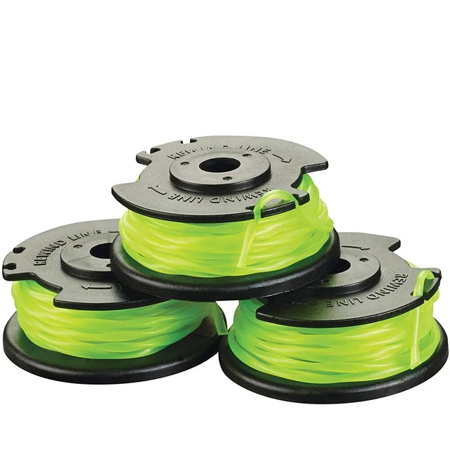 3 Pack Replacement Spool Line For Ryobi RAC143 36V Grass Trimmer Spool