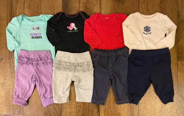 Baby Girl Clothes Lot 3 Months Pants Shirts Bodysuits Bundle Winter Grandma Gpa