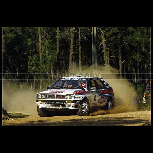 Miki Biasion - Carlo Cassina (Lancia Delta Integrale), winners Rallye de Portugal 1988